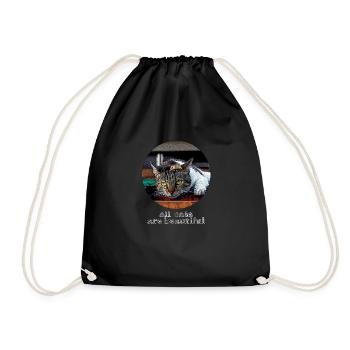 All cats are beautiful - Drawstring Bag - black - Front