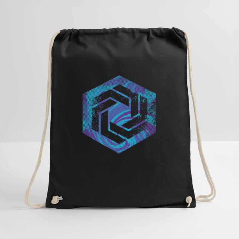 hexagon programming programmer coding geometric Drawstring Bag