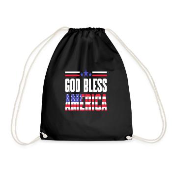 God Bless America - Turnbeutel - Schwarz - Vorne