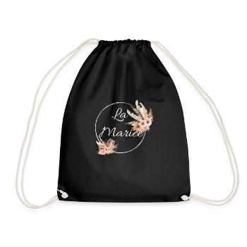 La mariée floral - Sac de sport léger - noir - Devant