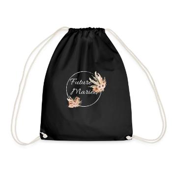 Future mariée floral - Sac de sport léger - noir - Devant