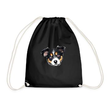Dogs Dog Owner German Shepherd Dog Dog Owner Dog - Drawstring Bag - black - Front