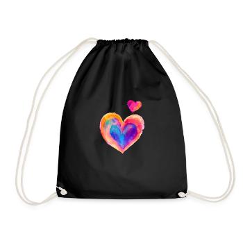 Mother's Day Wedding Love Valentine's Day Engagement - Drawstring Bag - black - Front