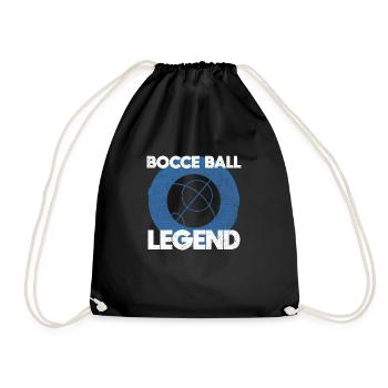 Bocce Bocci Colorful Balls Player I Gift - Drawstring Bag - black - Front