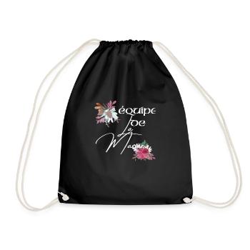 Équipe de la mariée floral - Sac de sport léger - noir - Devant