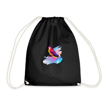 Budgerigar Bird Cockatiel Bird Owner - Drawstring Bag - black - Front