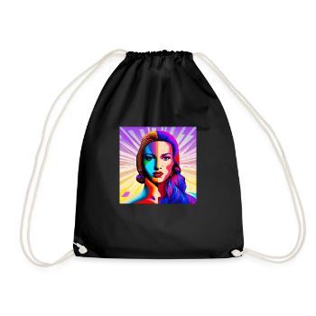 Beautiful Pop Girl - Drawstring Bag - black - Front