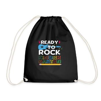Ready To Rock Kindergarten - Turnbeutel - Schwarz - Vorne