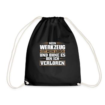 Handwerker Beruf Handwerk Geschenk - Turnbeutel - Schwarz - Vorne