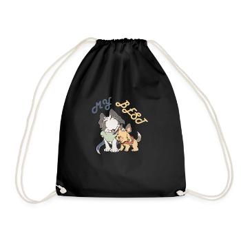 my best, Unique Cat-Dog Friendship - Drawstring Bag - black - Front