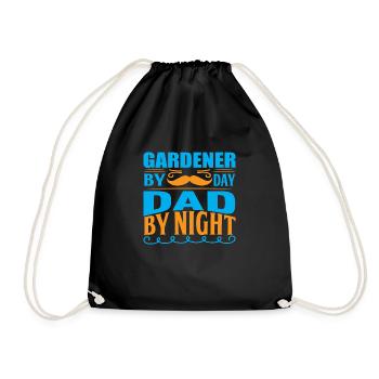 Gardener by Day Dad by Night - Drawstring Bag - black - Front