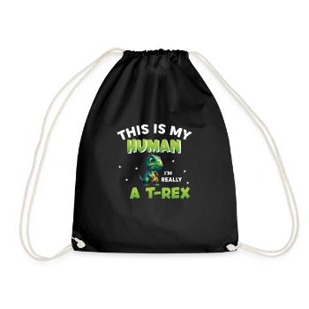 En fait, je suis un T-Rex - Sac de sport léger - noir - Devant