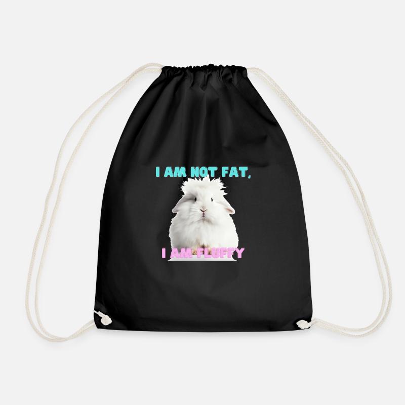 I am not fat - Turnbeutel - Schwarz