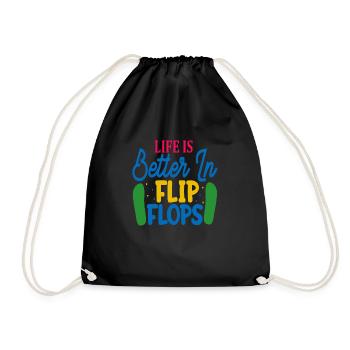 La vie est meilleure à Flip Flops - Sac de sport léger - noir - Devant