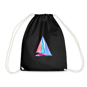 Sailing Sailing Sailboat Sailing Ship Sailors - Drawstring Bag - black - Front