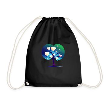 Saint-Valentin Mariage Amour Fiançailles Fête des mères - Sac de sport léger - noir - Devant