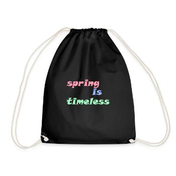 Spring is Timeless - Drawstring Bag - black - Front