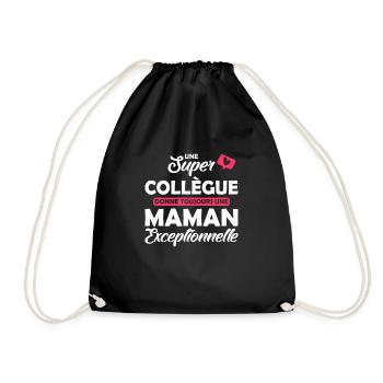 super collègue donne maman exceptionnelle - Sac de sport léger - noir - Devant