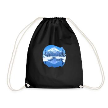 Skiing Ski Skiing Outfit Ski Design Skiers - Drawstring Bag - black - Front