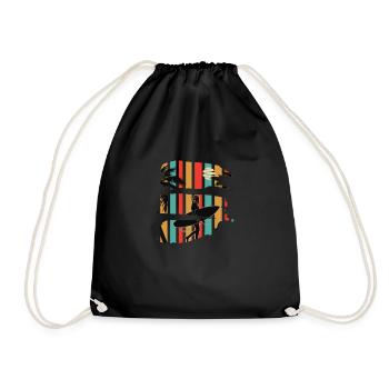 Mood été plage surf - Sac de sport léger - noir - Devant