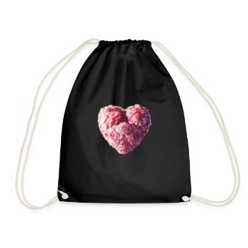 Saint-Valentin Mariage Fête des mères Amour Fiançailles - Sac de sport léger - noir - Devant