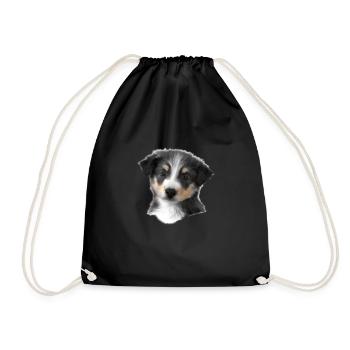 Chien Chiot Propriétaire de chien Berger australien - Sac de sport léger - noir - Devant