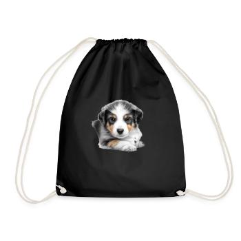 Chien chiot Berger australien propriétaire de chien - Sac de sport léger - noir - Devant