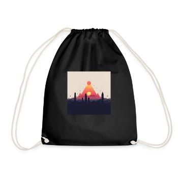 pyramide abstraite - Sac de sport léger - noir - Devant