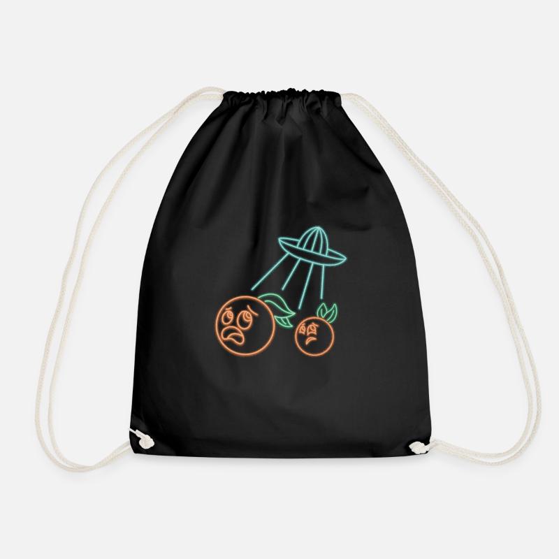 Orange juicer Ufo - Drawstring Bag - black