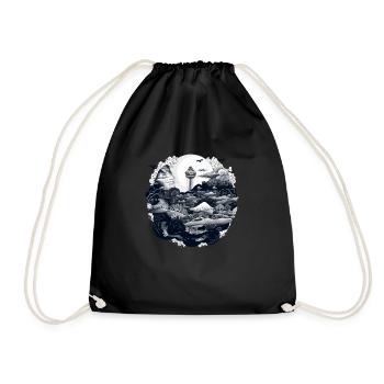 Wonders of the Ocean - Drawstring Bag - black - Front