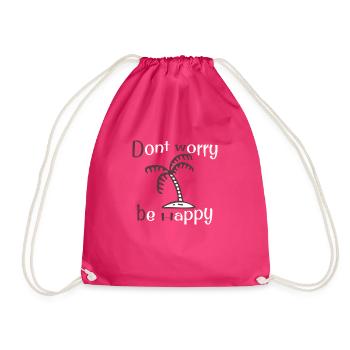 Ne vous inquiétez pas, soyez heureux - Sac de sport léger - fuchsia - Devant