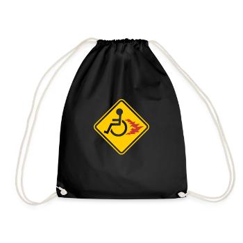 Wheelchair On Fire - pos - Turnbeutel - Schwarz - Vorne