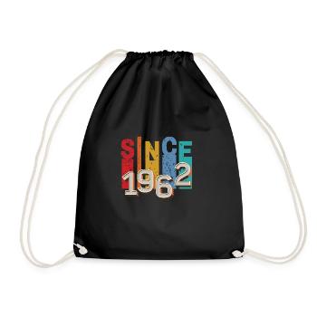 Seit 1962 retro - Turnbeutel - Schwarz - Vorne