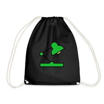 Desk lamp - Drawstring Bag - black - Front