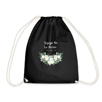 Équipe de la mariée floral - Sac de sport léger - noir - Devant