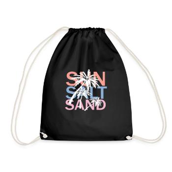 Sun Salt Sand - Turnbeutel - Schwarz - Vorne
