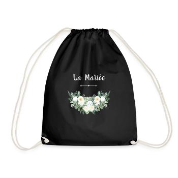 La mariée floral - Sac de sport léger - noir - Devant