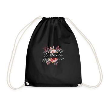 La mariée floral - Sac de sport léger - noir - Devant