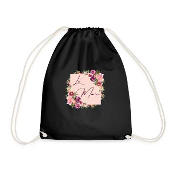 La mariée floral - Sac de sport léger - noir - Devant