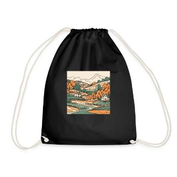 Paysage - Sac de sport léger - noir - Devant