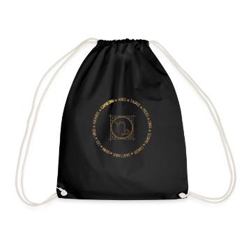 Cercle du zodiaque Capricorne - Sac de sport léger - noir - Devant