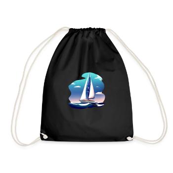 Segelschiff Segler Segelsport Segeln Segelboot - Turnbeutel - Schwarz - Vorne