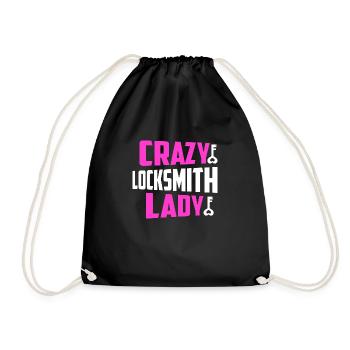 Crazy Locksmith Lady Lockpicker Woman - Turnbeutel - Schwarz - Vorne
