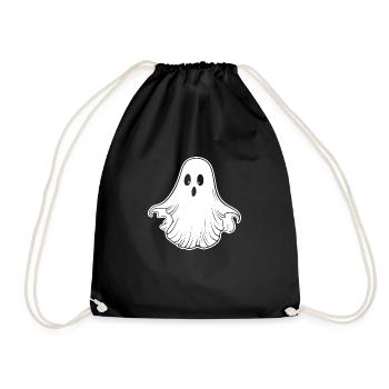 Ghost Ghosts Witching Hour Halloween - Drawstring Bag - black - Front