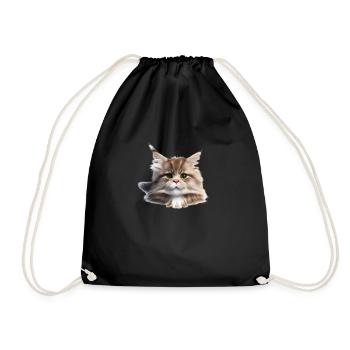 Kitten Maine Coon Cat Cat Owner Male - Drawstring Bag - black - Front