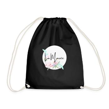 La mariée floral - Sac de sport léger - noir - Devant