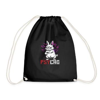 Psycho Rabbit - Turnbeutel - Schwarz - Vorne