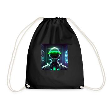 Cyberpunk Weltraumsoldat - Turnbeutel - Schwarz - Vorne