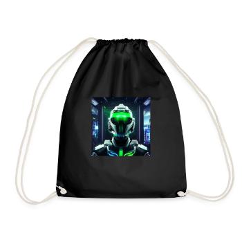 Cyberpunk Weltraumsoldat - Turnbeutel - Schwarz - Vorne