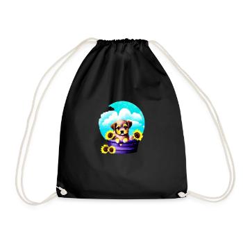 Labrador Retriever chiot Labrador propriétaire - Sac de sport léger - noir - Devant